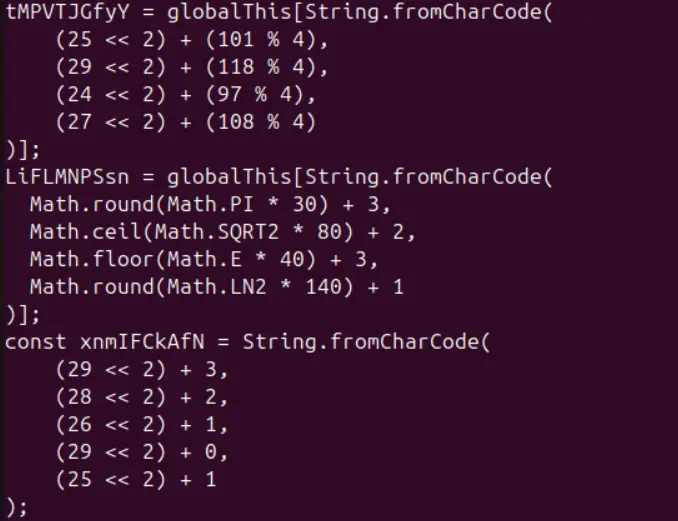 fromCharCode method to decode words