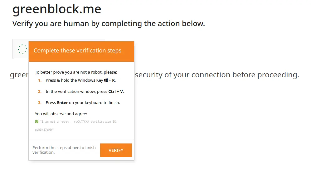 Sample clickfix page